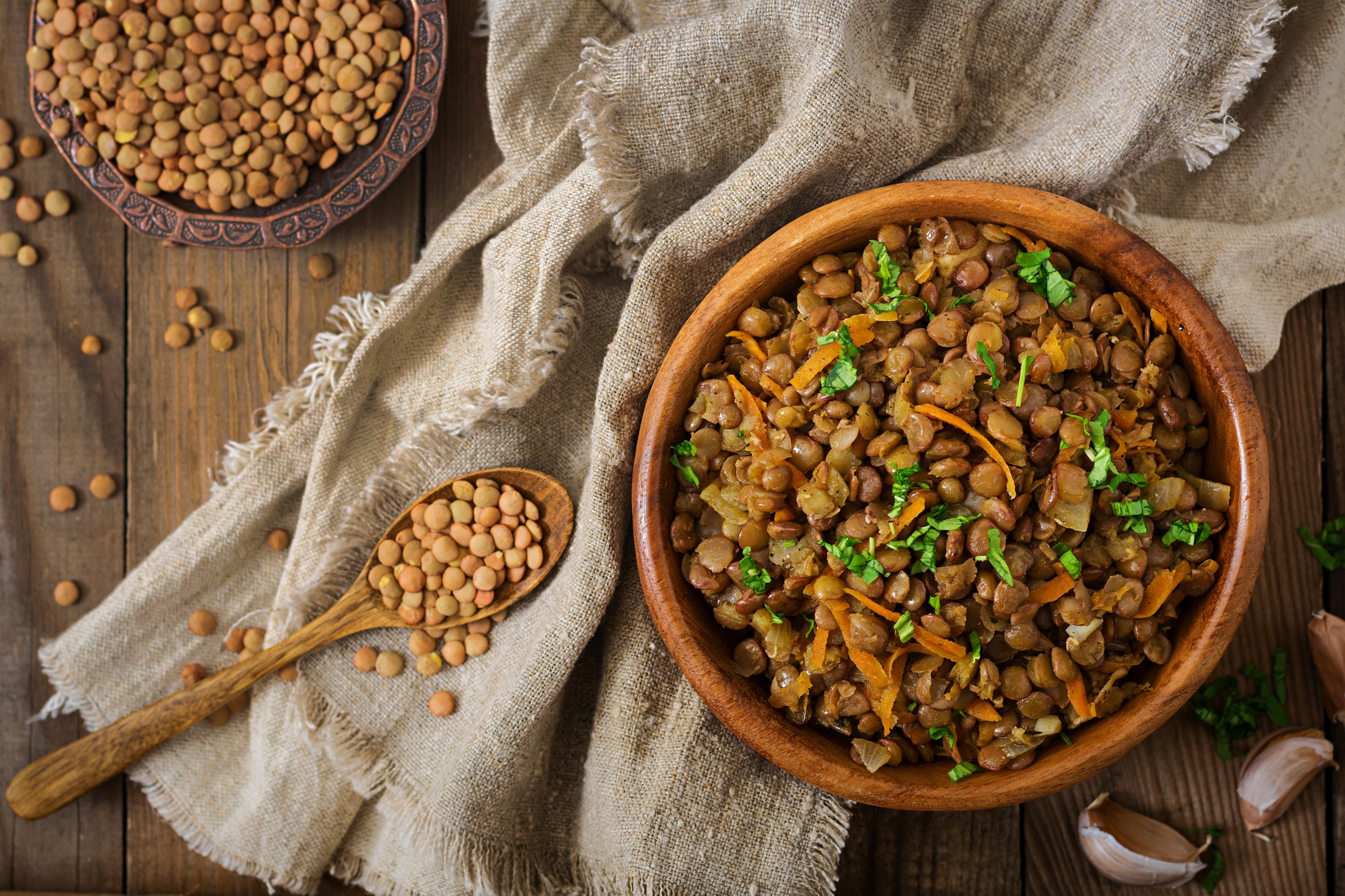 French Lentils with Garlic and Onion